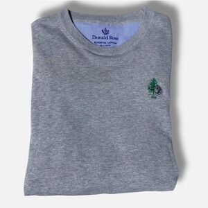 Donald Ross Mens XL Gray Superfine Cotton Crewneck Pullover Sweater Tree GOLF‎